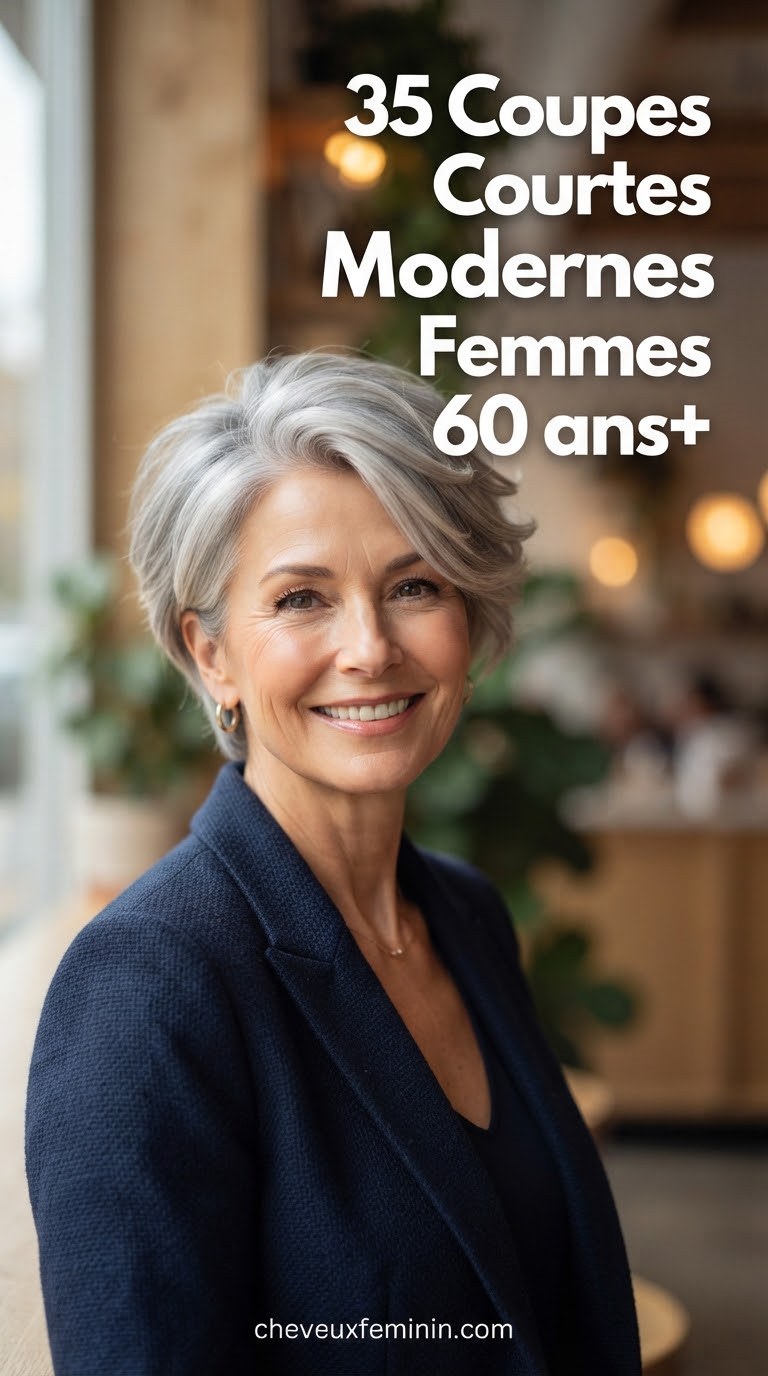 35 Coupes Courtes Modernes pour Femmes 60 ans+
