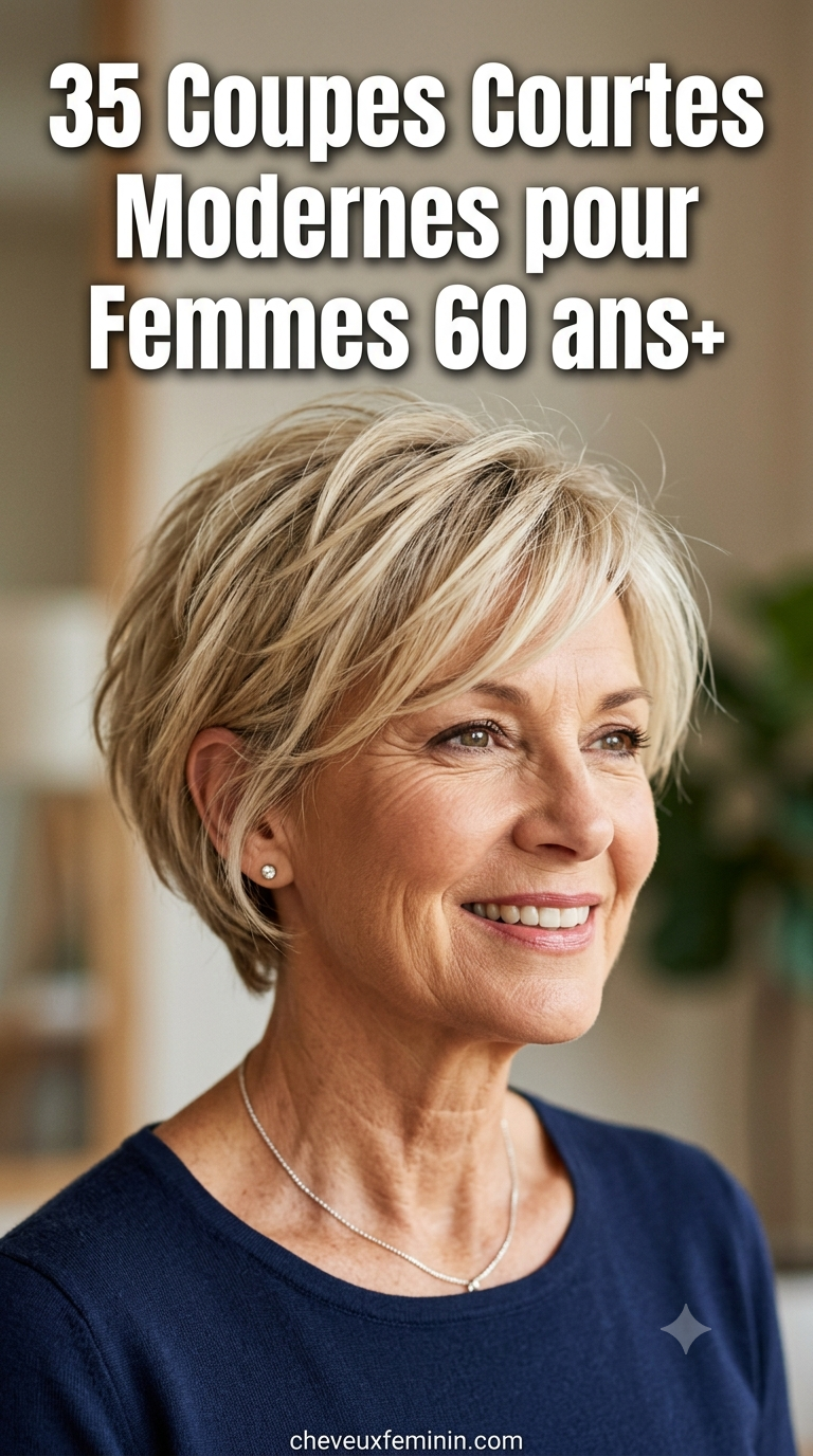 35 Coupes Courtes Modernes pour Femmes 60 ans+