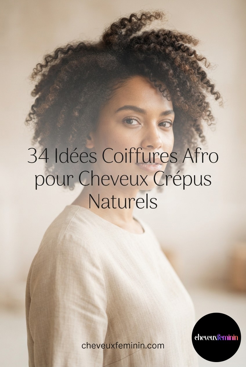 34 Idées Coiffures Afro pour Cheveux Crépus Naturels
