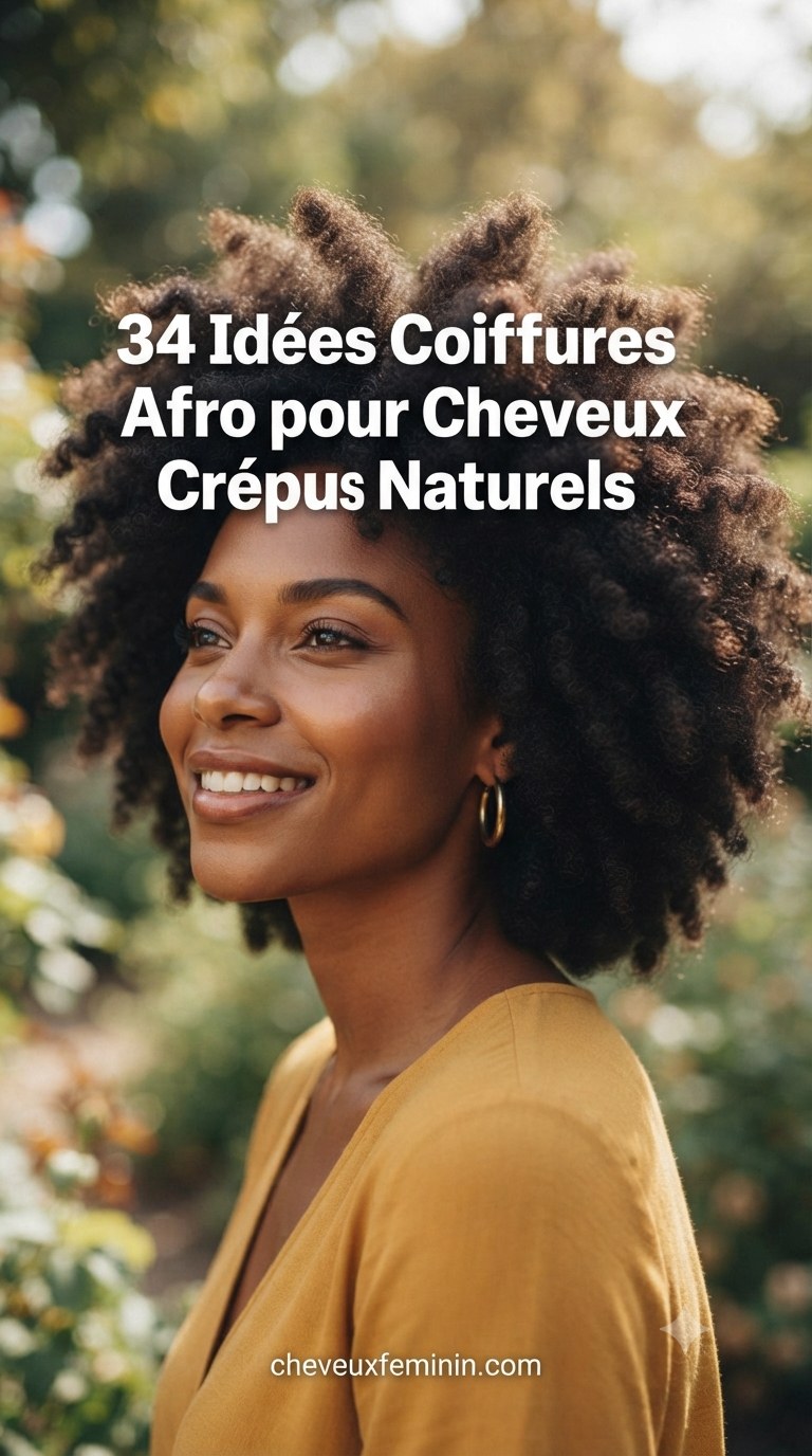 34 Idées Coiffures Afro pour Cheveux Crépus Naturels