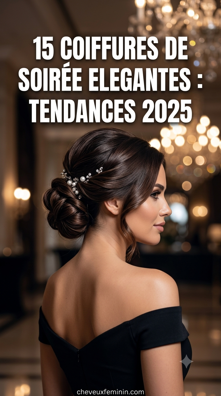15 coiffures de soirée élégantes : tendances 2025