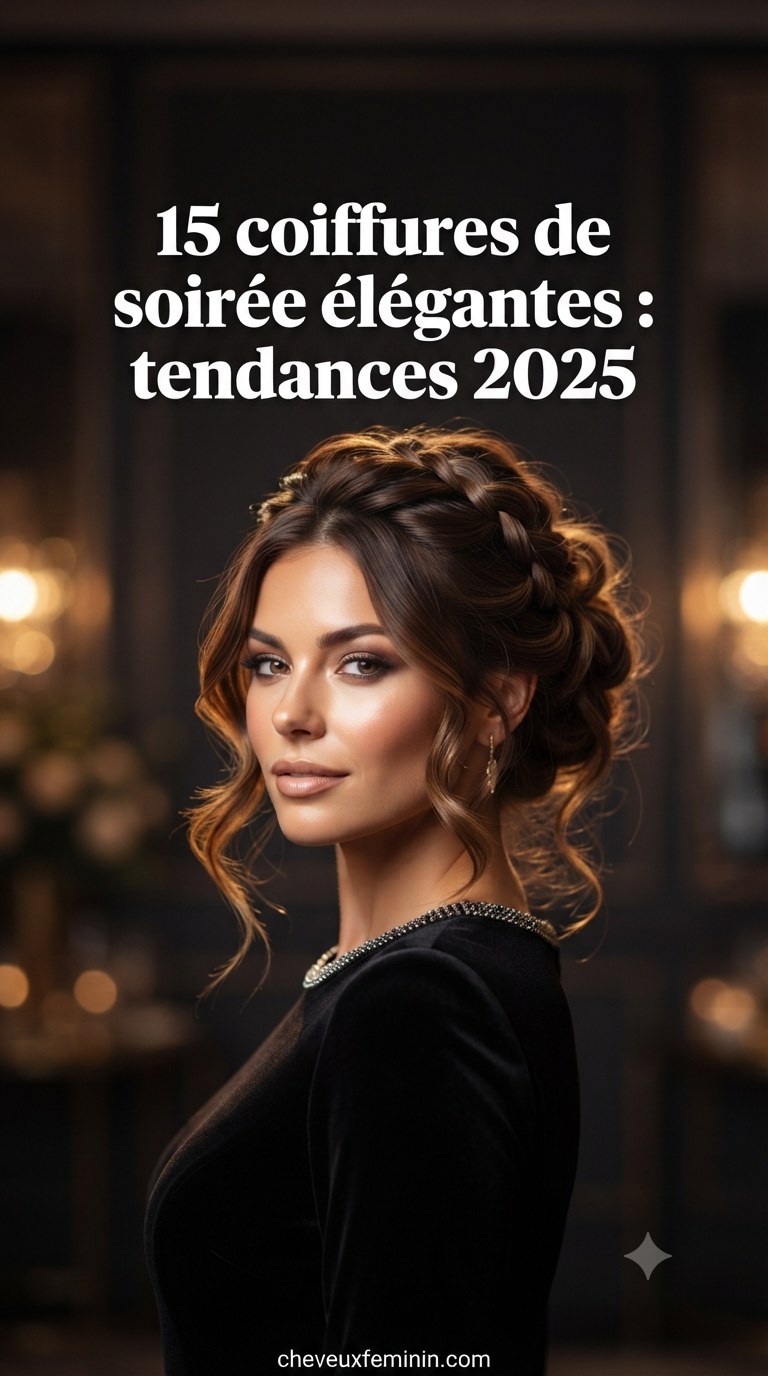 15 coiffures de soirée élégantes : tendances 2025