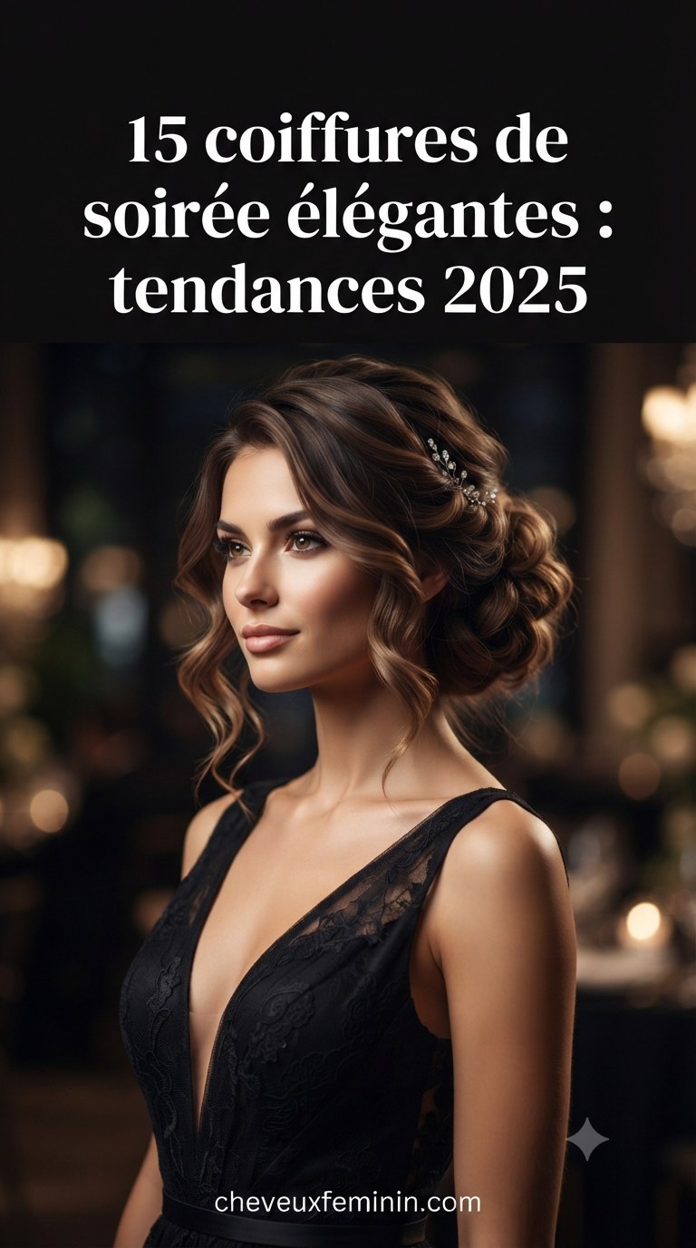 15 coiffures de soirée élégantes : tendances 2025