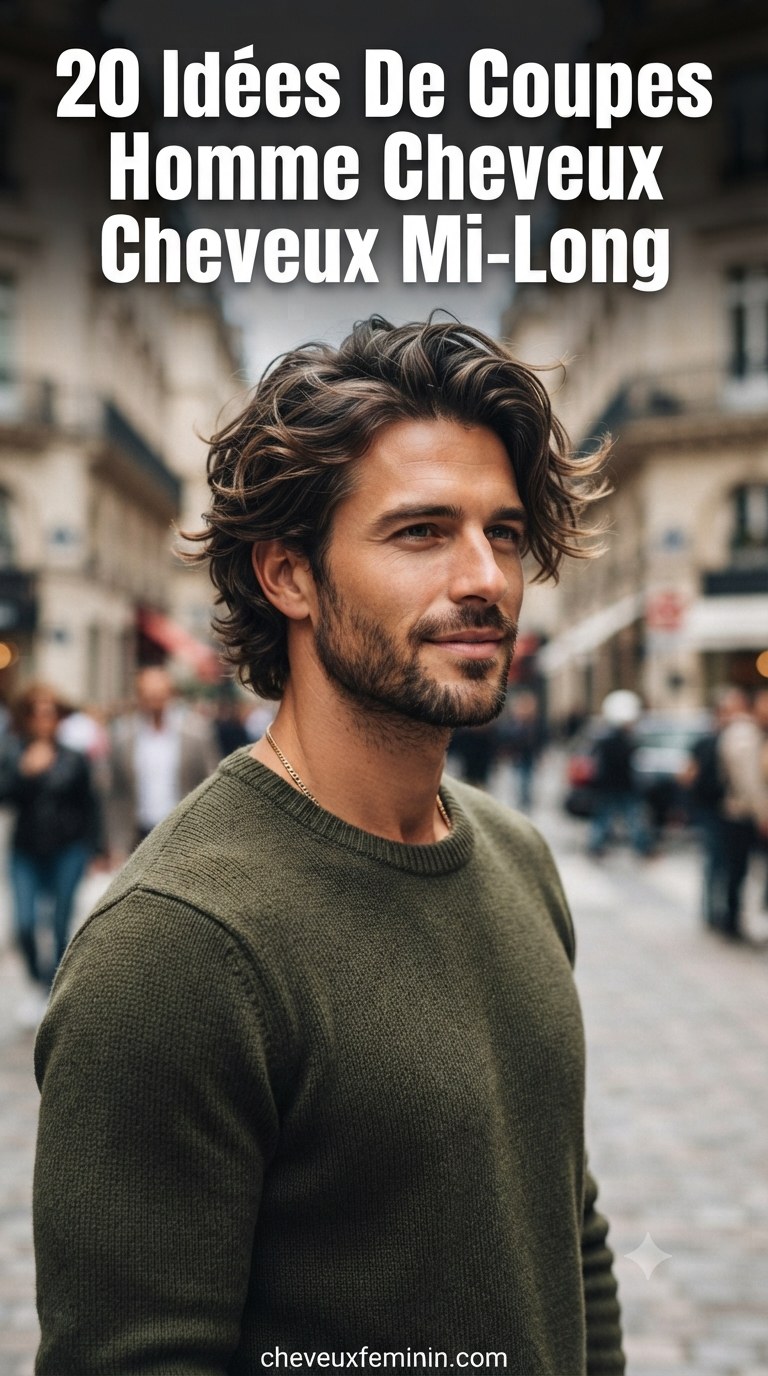 20 Idées De Coupes Homme Cheveux Mi-Long