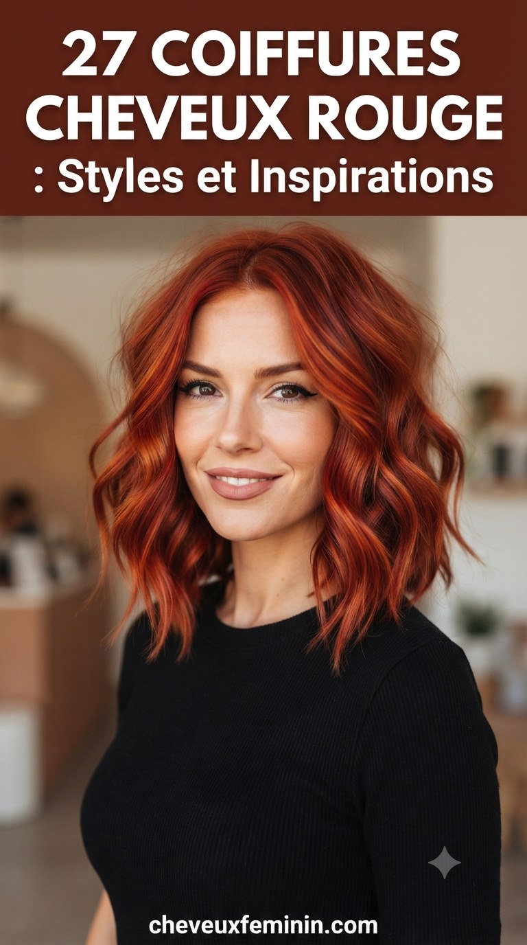 27 Coiffures Cheveux Rouge : Styles et Inspirations