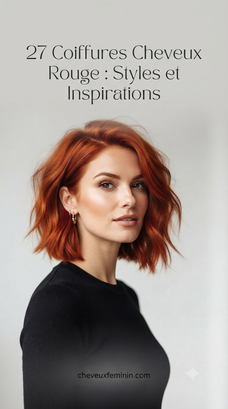 27 Coiffures Cheveux Rouge : Styles et Inspirations