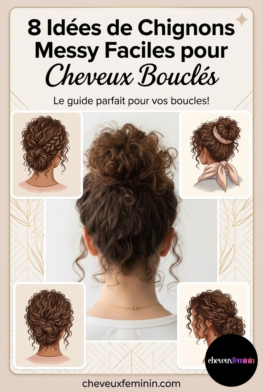 8 Idées de Chignons Messy Faciles pour Cheveux Bouclés