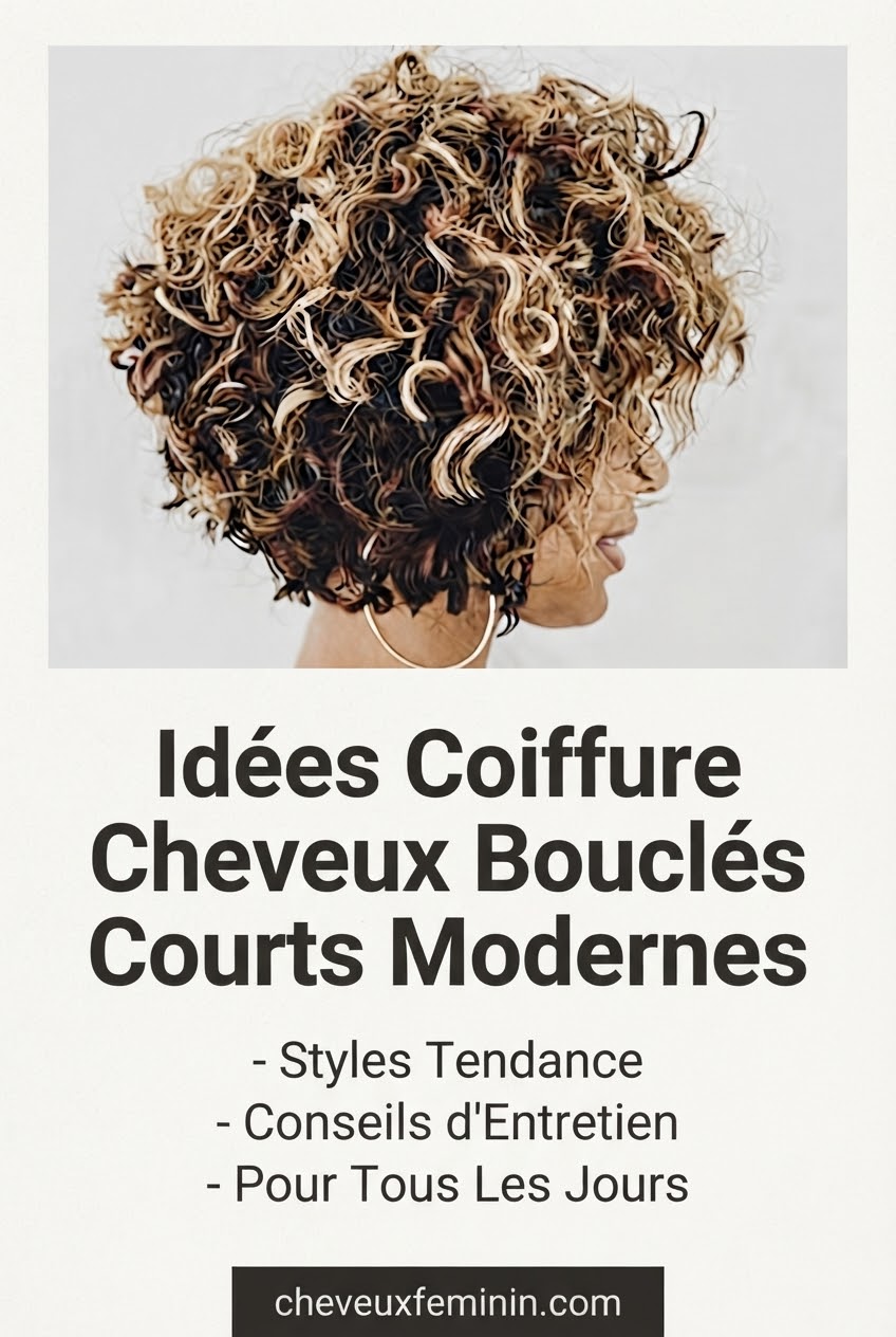 Idées Coiffure Cheveux Bouclés Courts Modernes