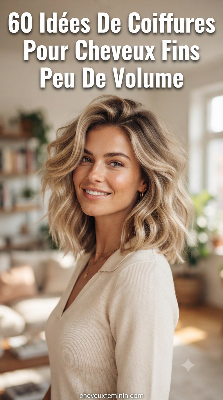 60 Idées De Coiffures Pour Cheveux Fins Peu De Volume