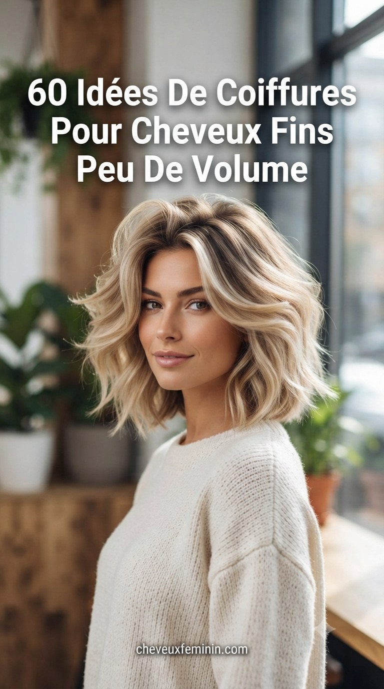 60 Idées De Coiffures Pour Cheveux Fins Peu De Volume