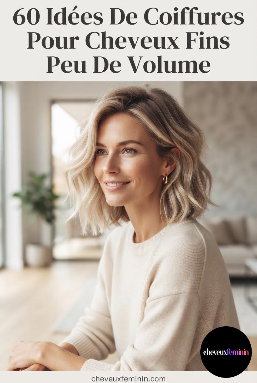 60 Idées De Coiffures Pour Cheveux Fins Peu De Volume