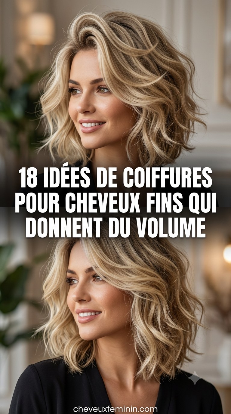 18 Idées De Coiffures Pour Cheveux Fins Qui Donnent Du Volume