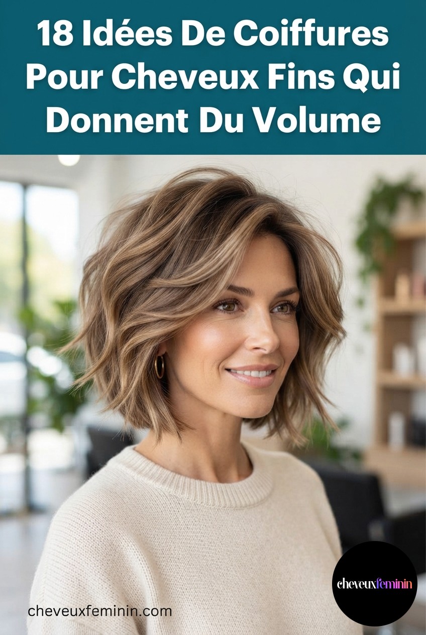 18 Idées De Coiffures Pour Cheveux Fins Qui Donnent Du Volume