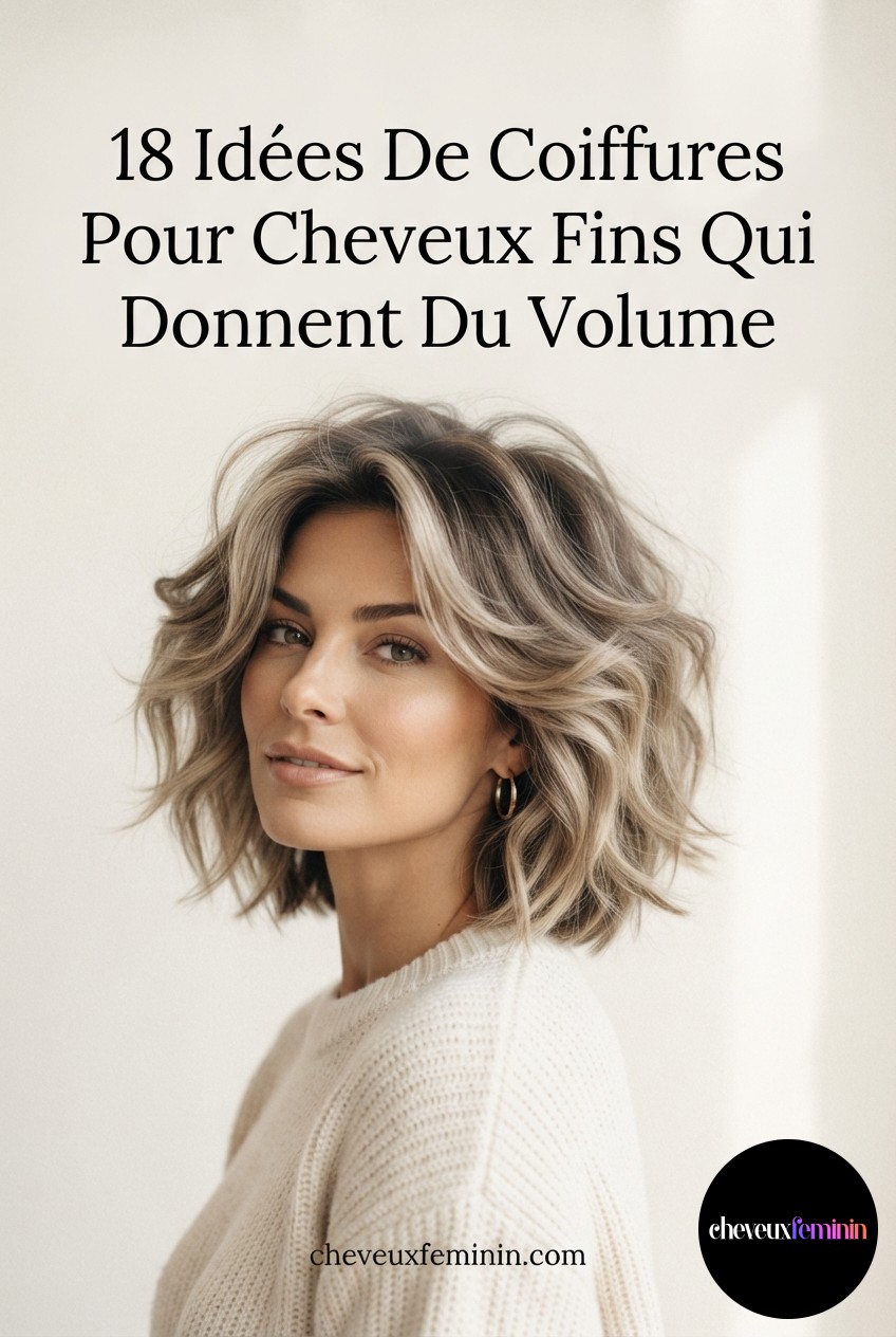 18 Idées De Coiffures Pour Cheveux Fins Qui Donnent Du Volume