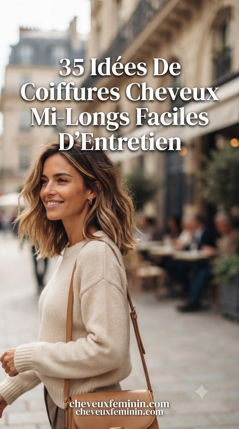 35 Idées De Coiffures Cheveux Mi-Longs Faciles D’Entretien