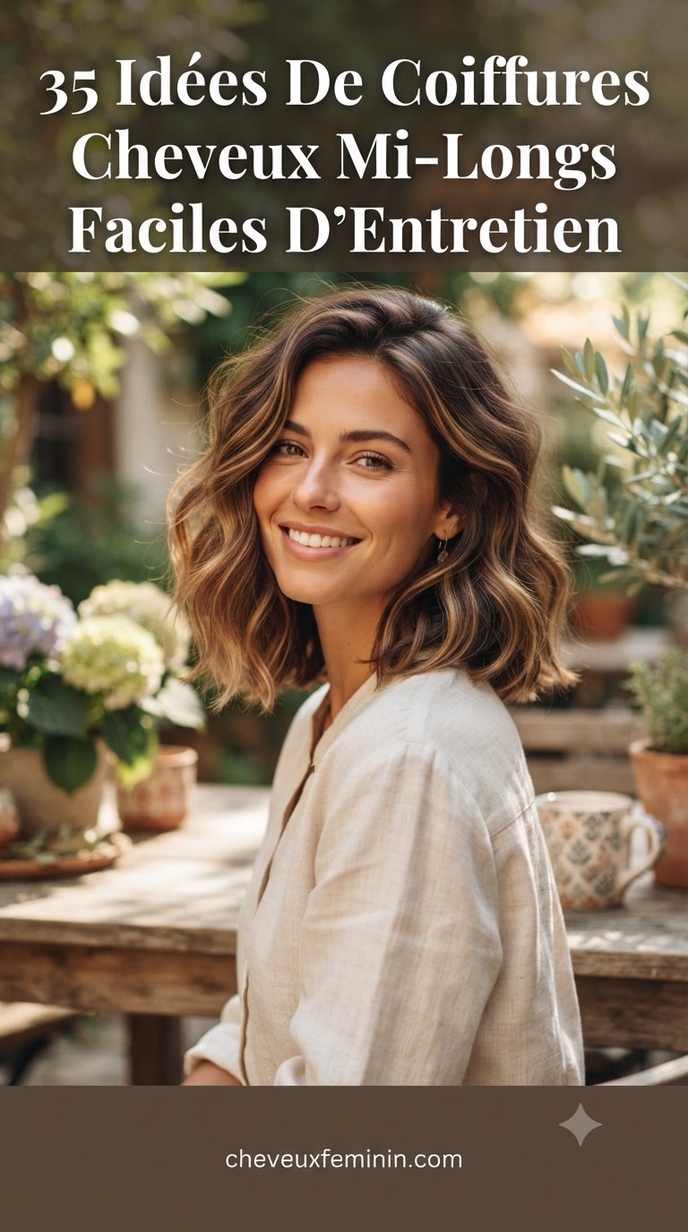 35 Idées De Coiffures Cheveux Mi-Longs Faciles D’Entretien
