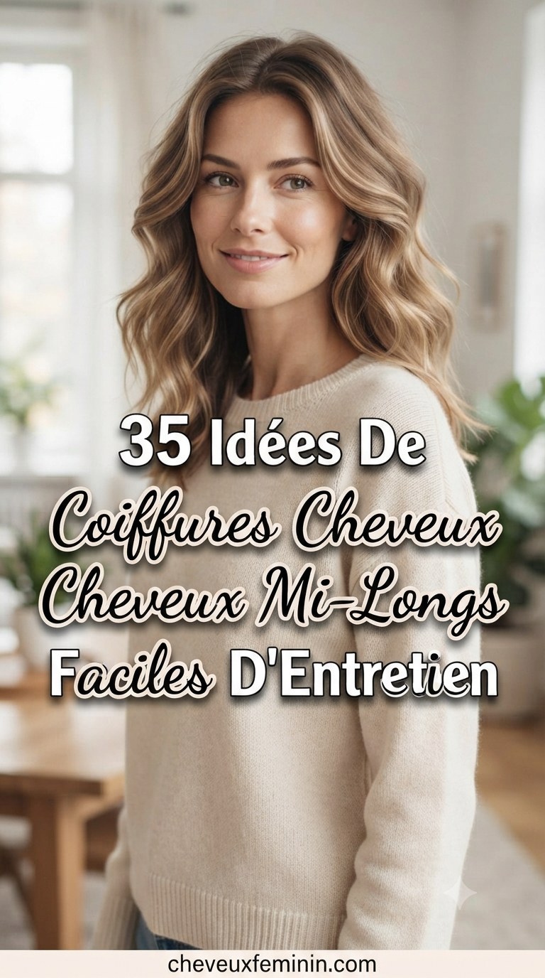 35 Idées De Coiffures Cheveux Mi-Longs Faciles D’Entretien