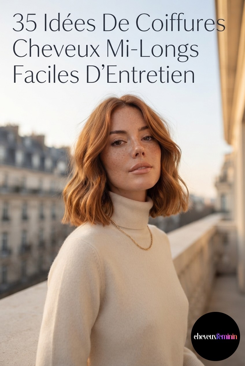 35 Idées De Coiffures Cheveux Mi-Longs Faciles D’Entretien