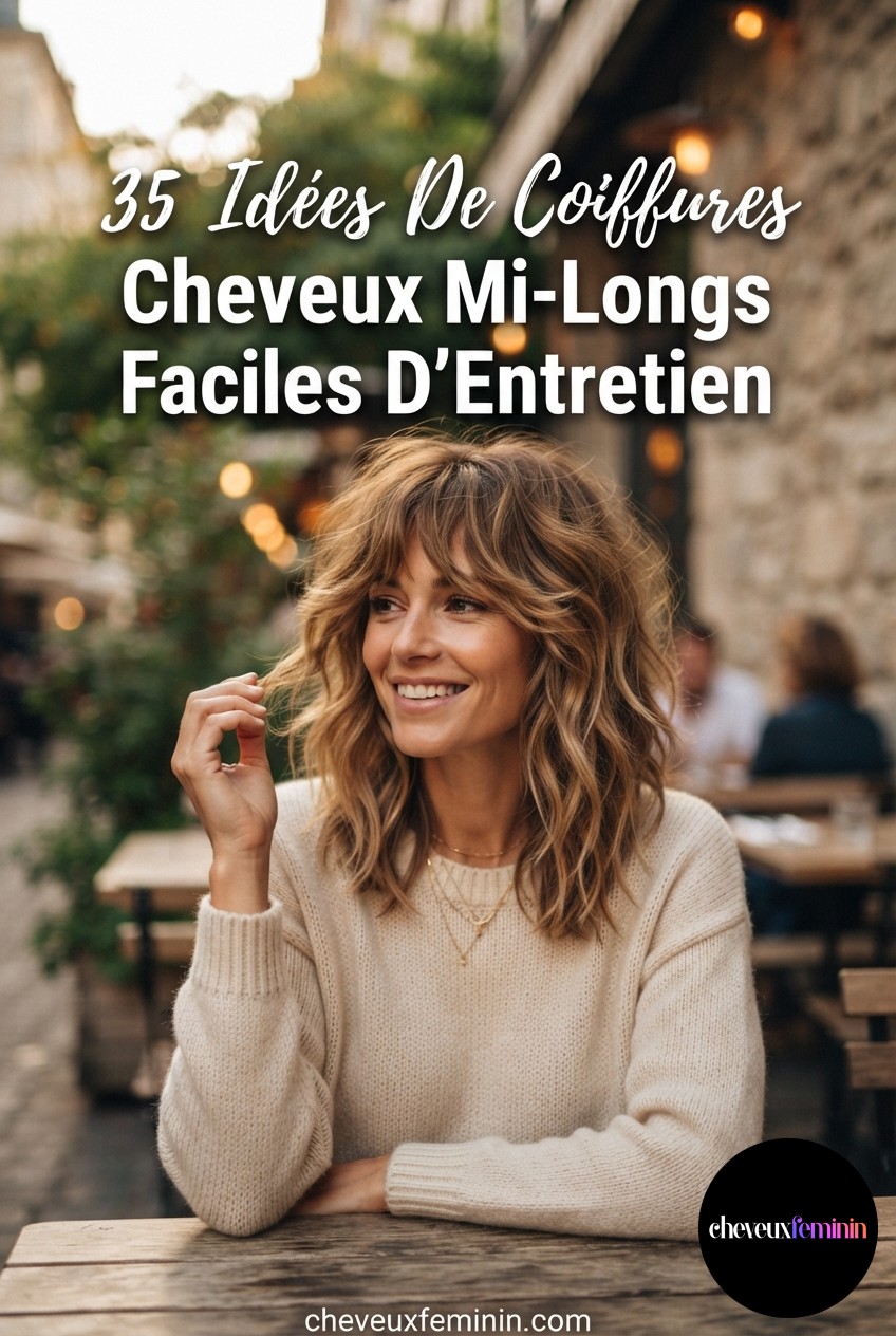 35 Idées De Coiffures Cheveux Mi-Longs Faciles D’Entretien