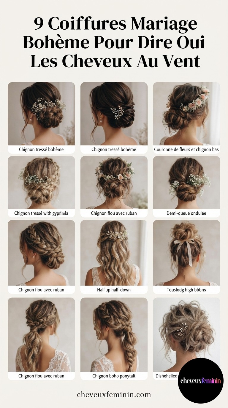 9 Coiffures Mariage Bohème Pour Dire Oui Les Cheveux Au Vent