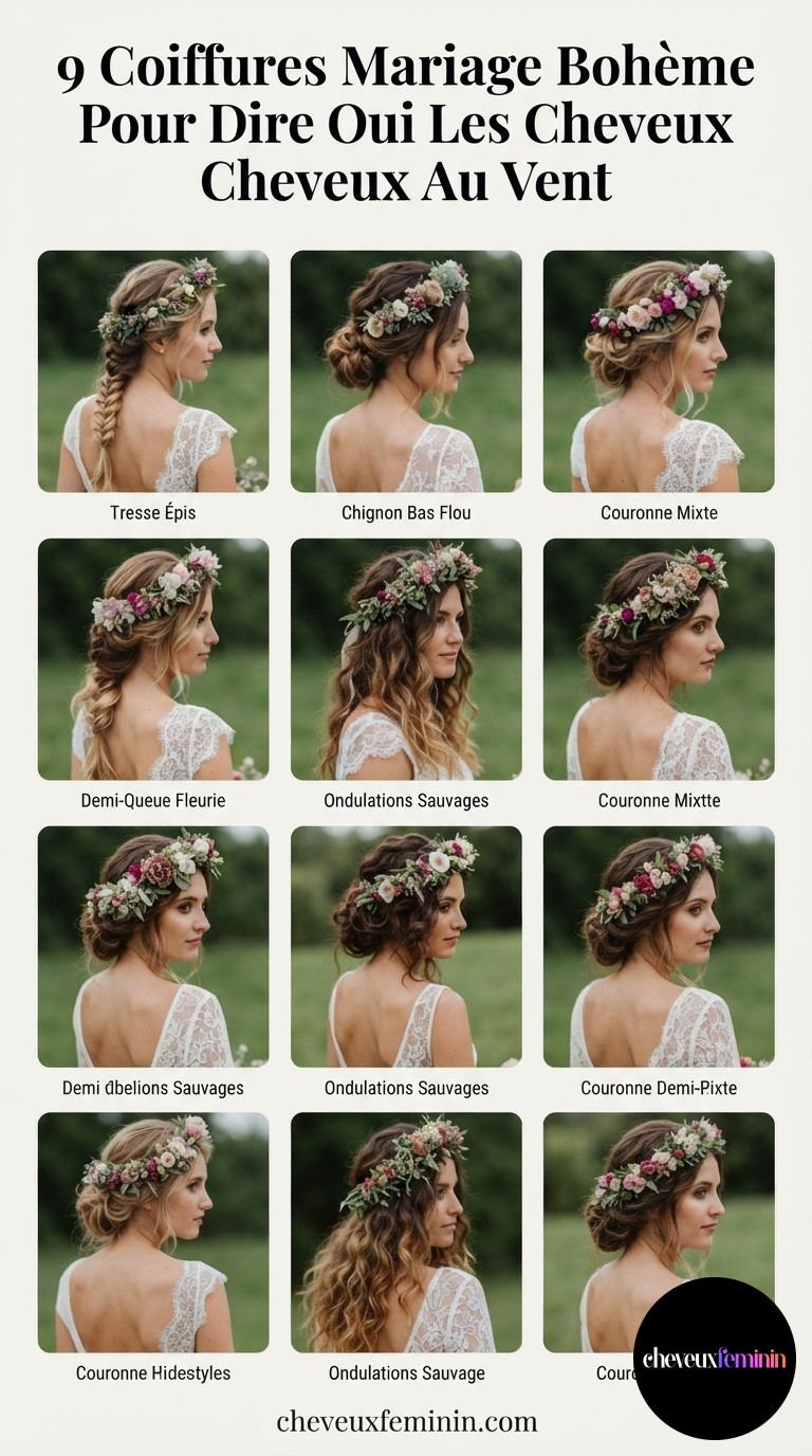 9 Coiffures Mariage Bohème Pour Dire Oui Les Cheveux Au Vent