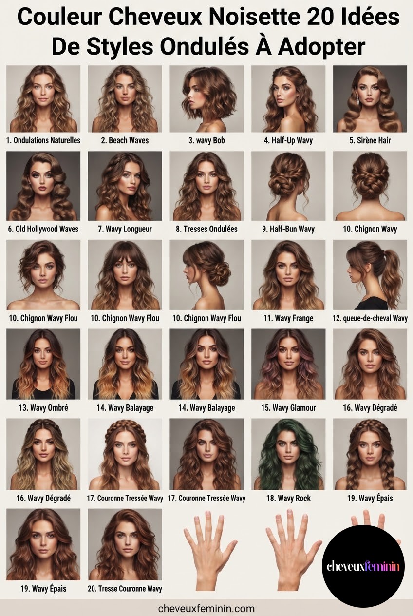Couleur Cheveux Noisette 20 Idées De Styles Ondulés À Adopter