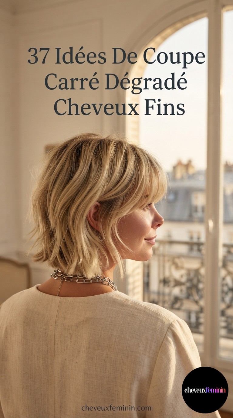 37 Idées De Coupe Carré Dégradé Pour Cheveux Fins