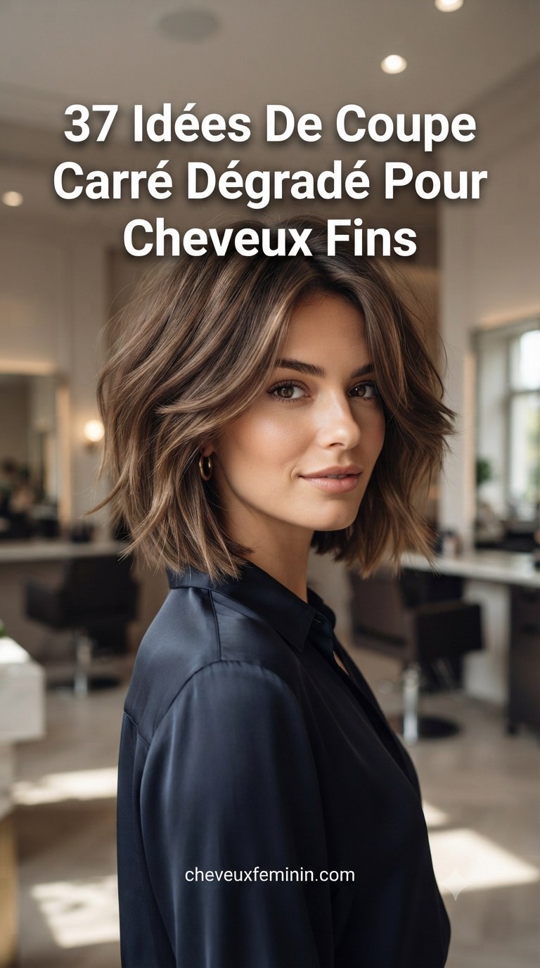 37 Idées De Coupe Carré Dégradé Pour Cheveux Fins