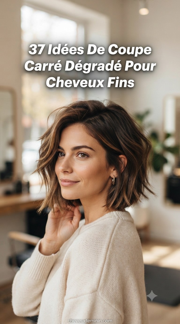 37 Idées De Coupe Carré Dégradé Pour Cheveux Fins