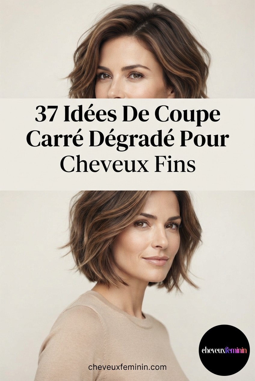 37 Idées De Coupe Carré Dégradé Pour Cheveux Fins