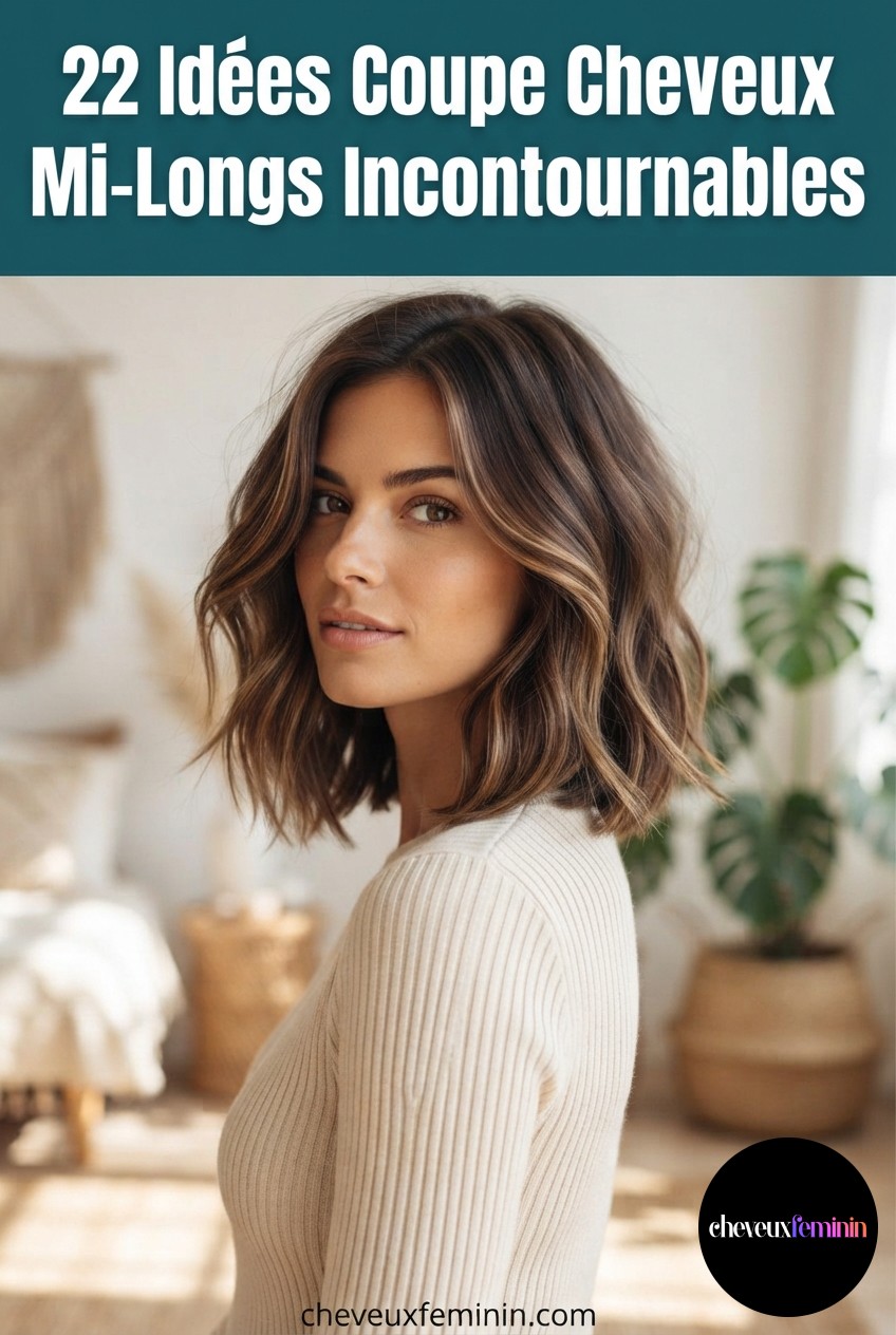 22 Idées Coupe Cheveux Mi-Longs Incontournables
