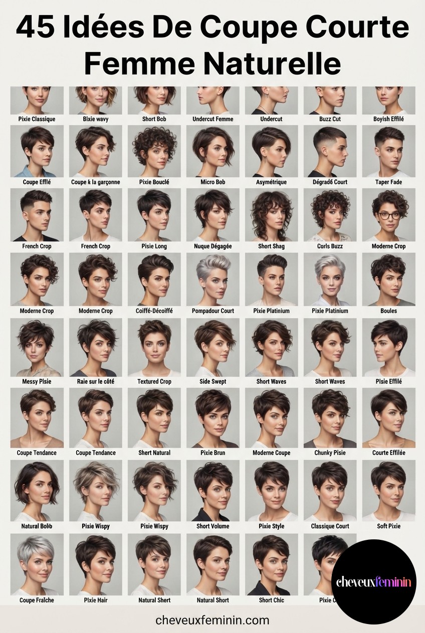 45 Idées De Coupe Courte Femme Naturelle
