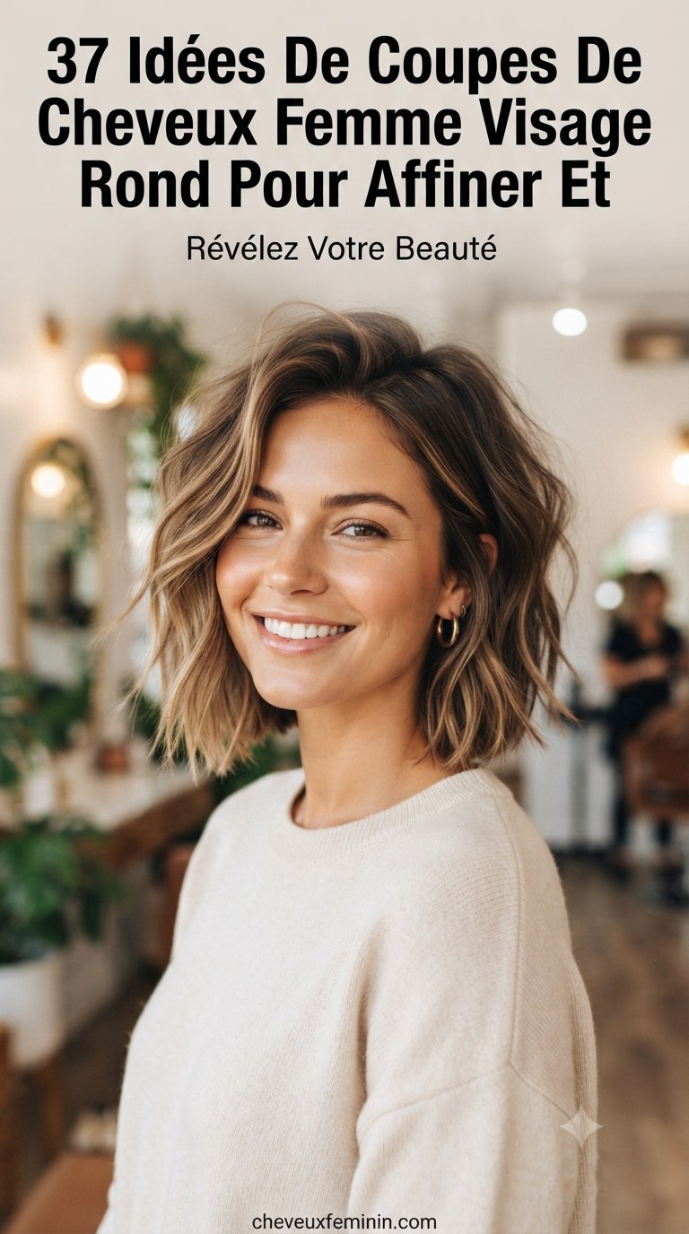 37 Idées De Coupes De Cheveux Femme Visage Rond Pour Affiner Et Équilibrer