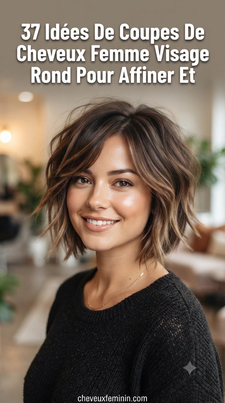 37 Idées De Coupes De Cheveux Femme Visage Rond Pour Affiner Et Équilibrer
