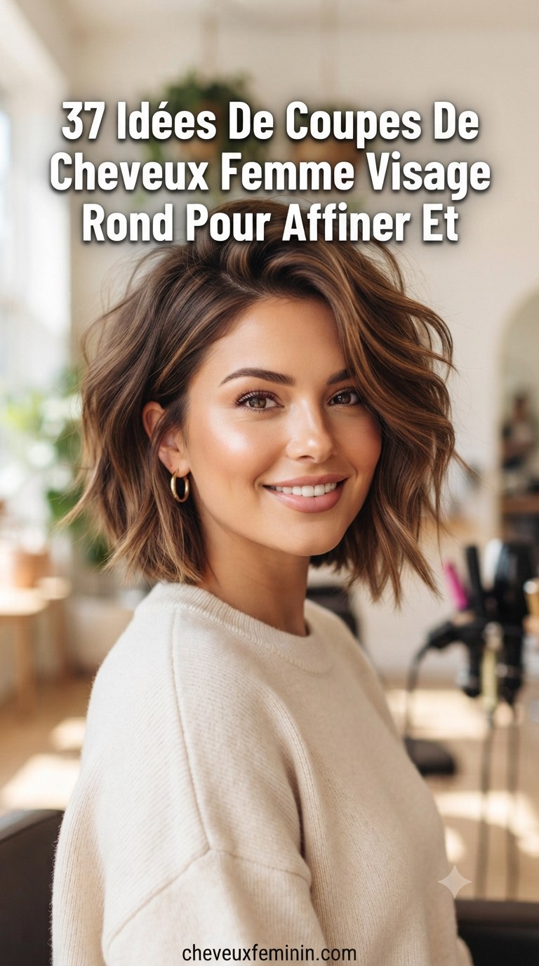 37 Idées De Coupes De Cheveux Femme Visage Rond Pour Affiner Et Équilibrer