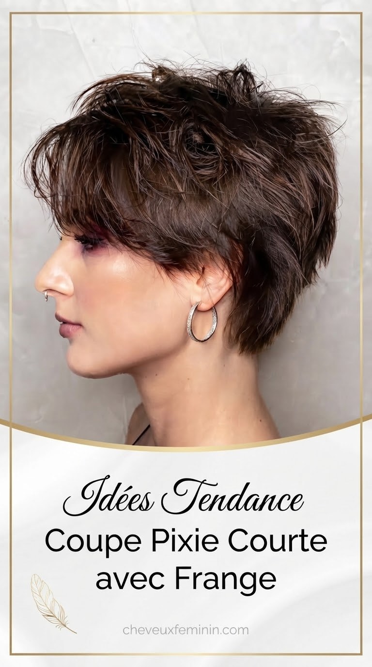Idées Tendance Coupe Pixie Courte avec Frange