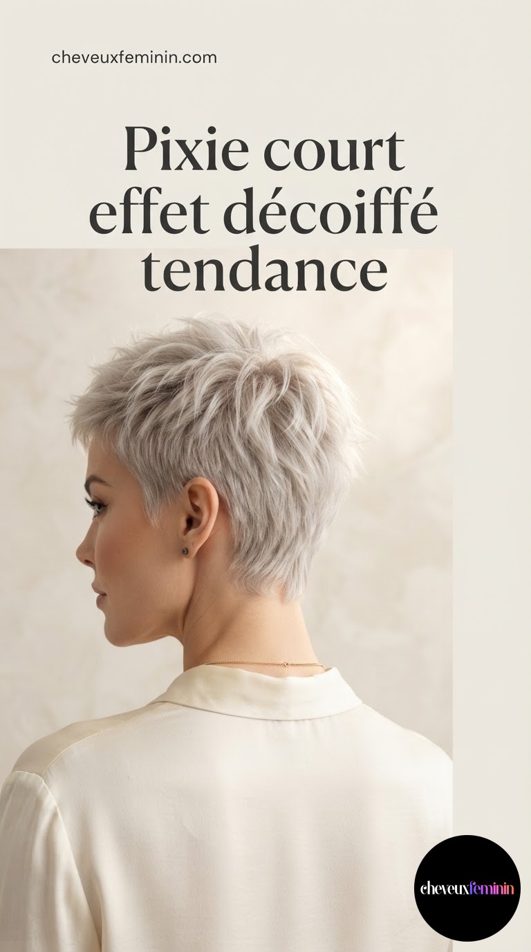 Pixie court effet décoiffé tendance
