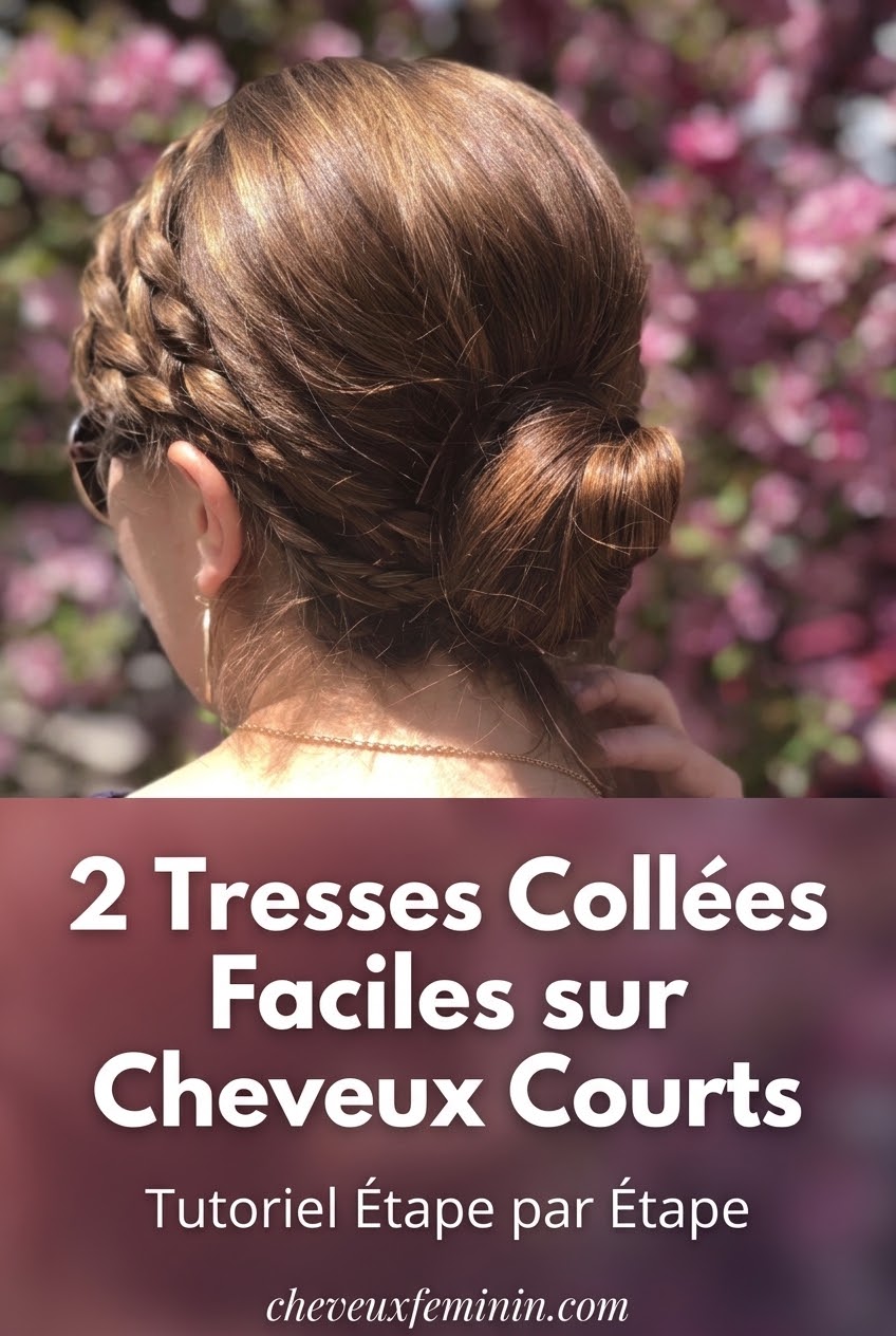2 Tresses Collées Faciles sur Cheveux Courts