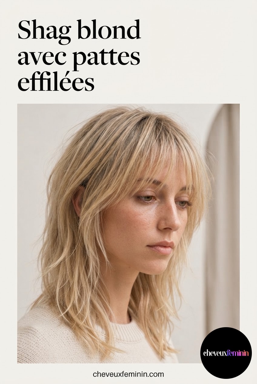 Shag blond avec pattes effilées