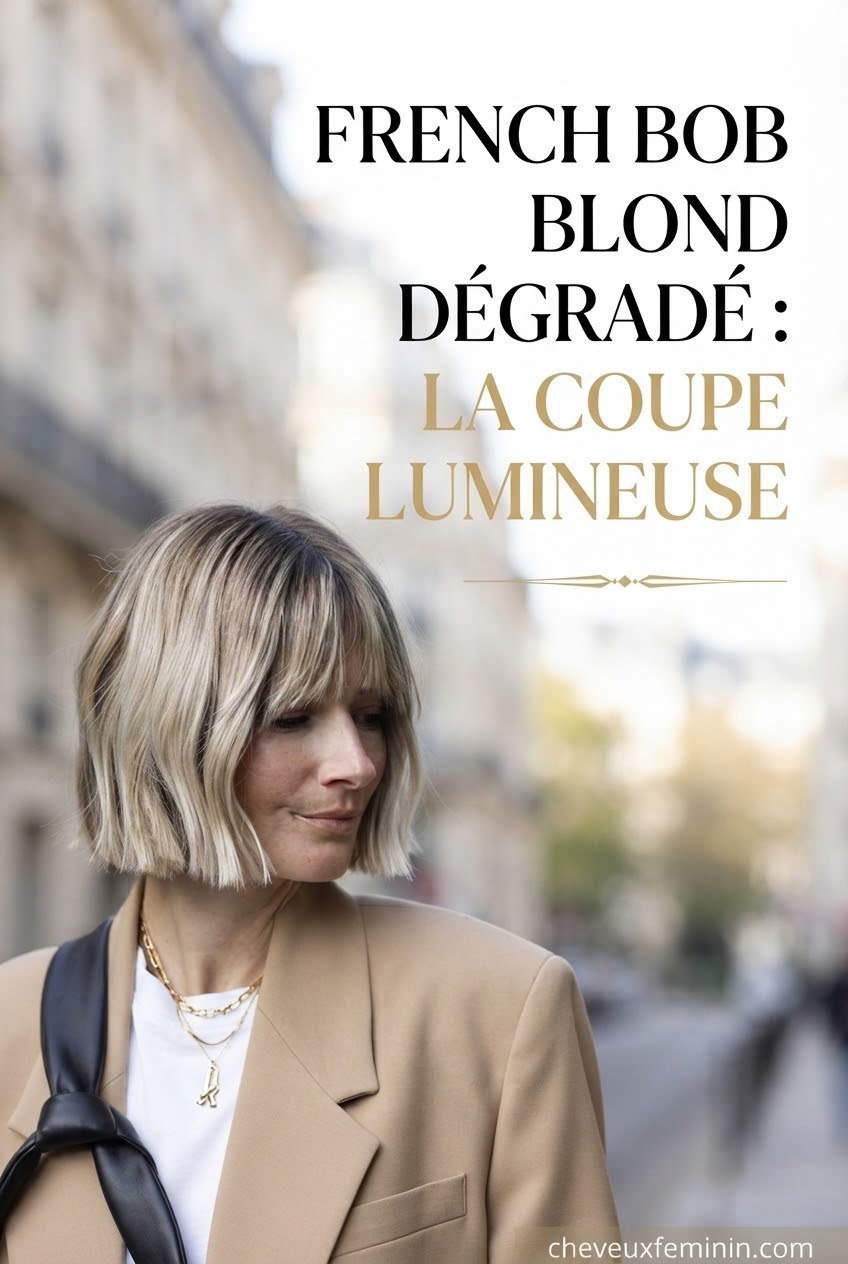 French Bob Blond Dégradé : La Coupe Lumineuse
