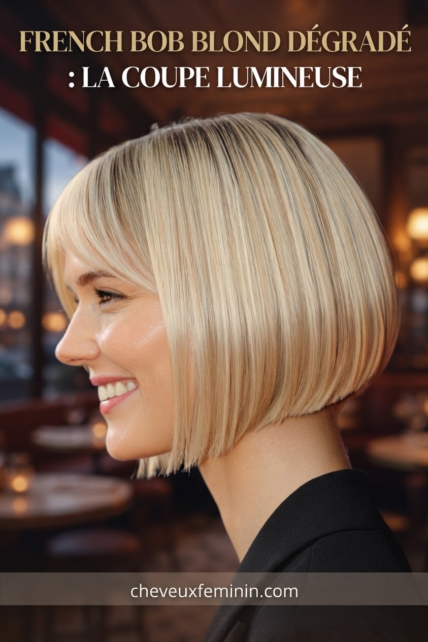French Bob Blond Dégradé : La Coupe Lumineuse