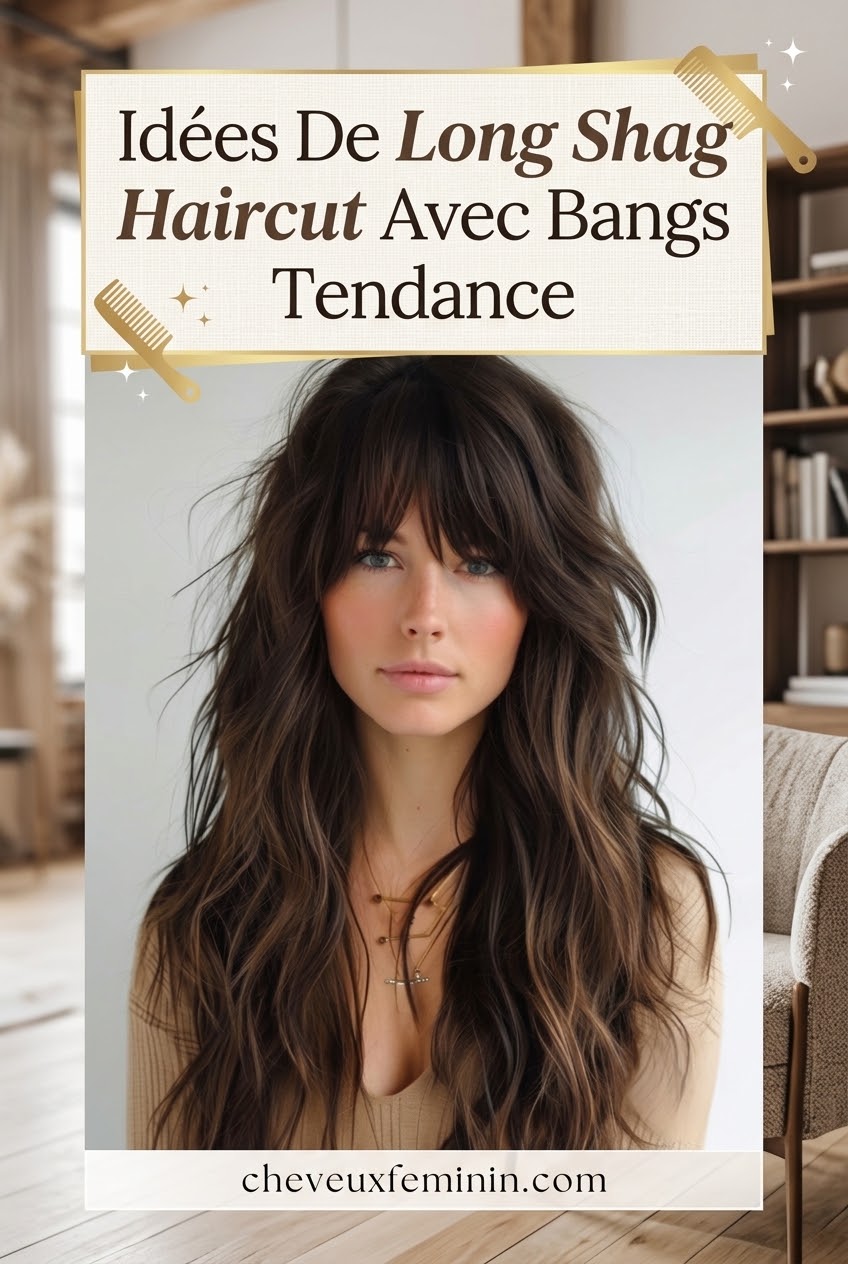 Idées De Long Shag Haircut Avec Bangs Tendance