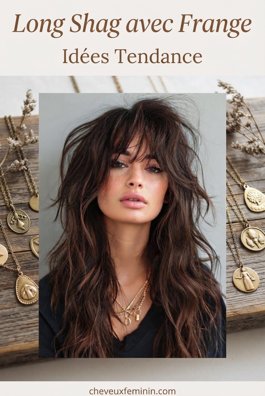 Long Shag avec Frange Idées Tendance