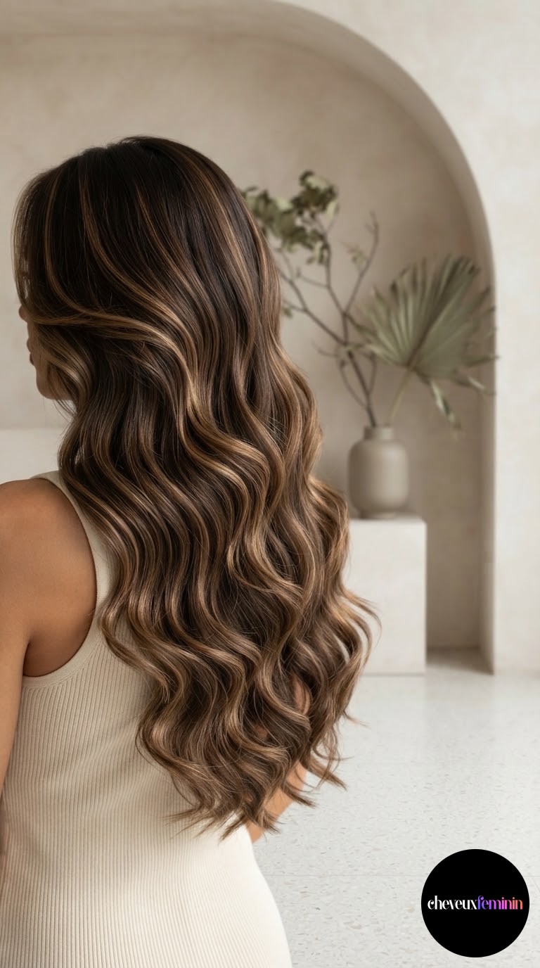 Balayage miel sur châtain clair