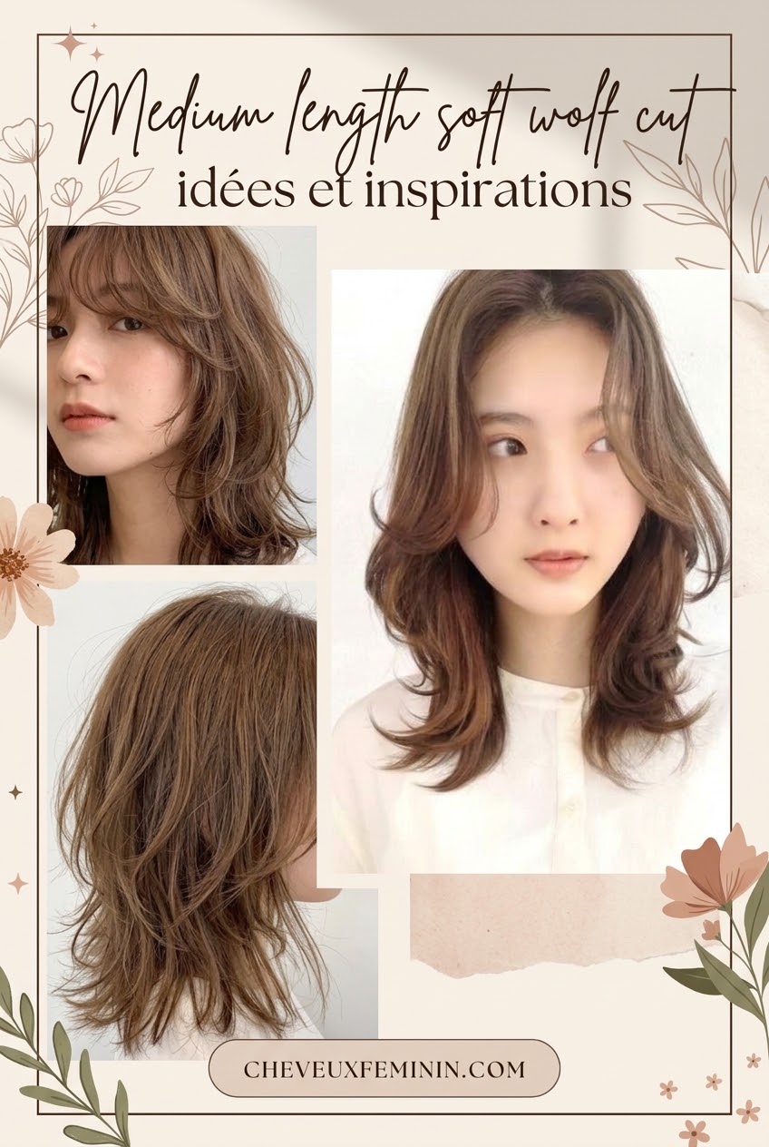 Medium length soft wolf cut idées et inspirations
