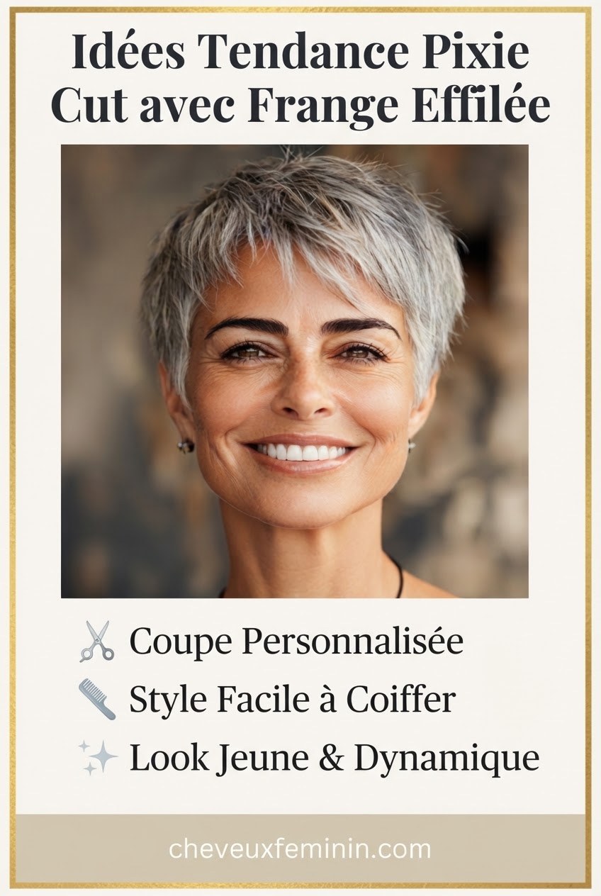 Idées Tendance Pixie Cut avec Frange Effilée