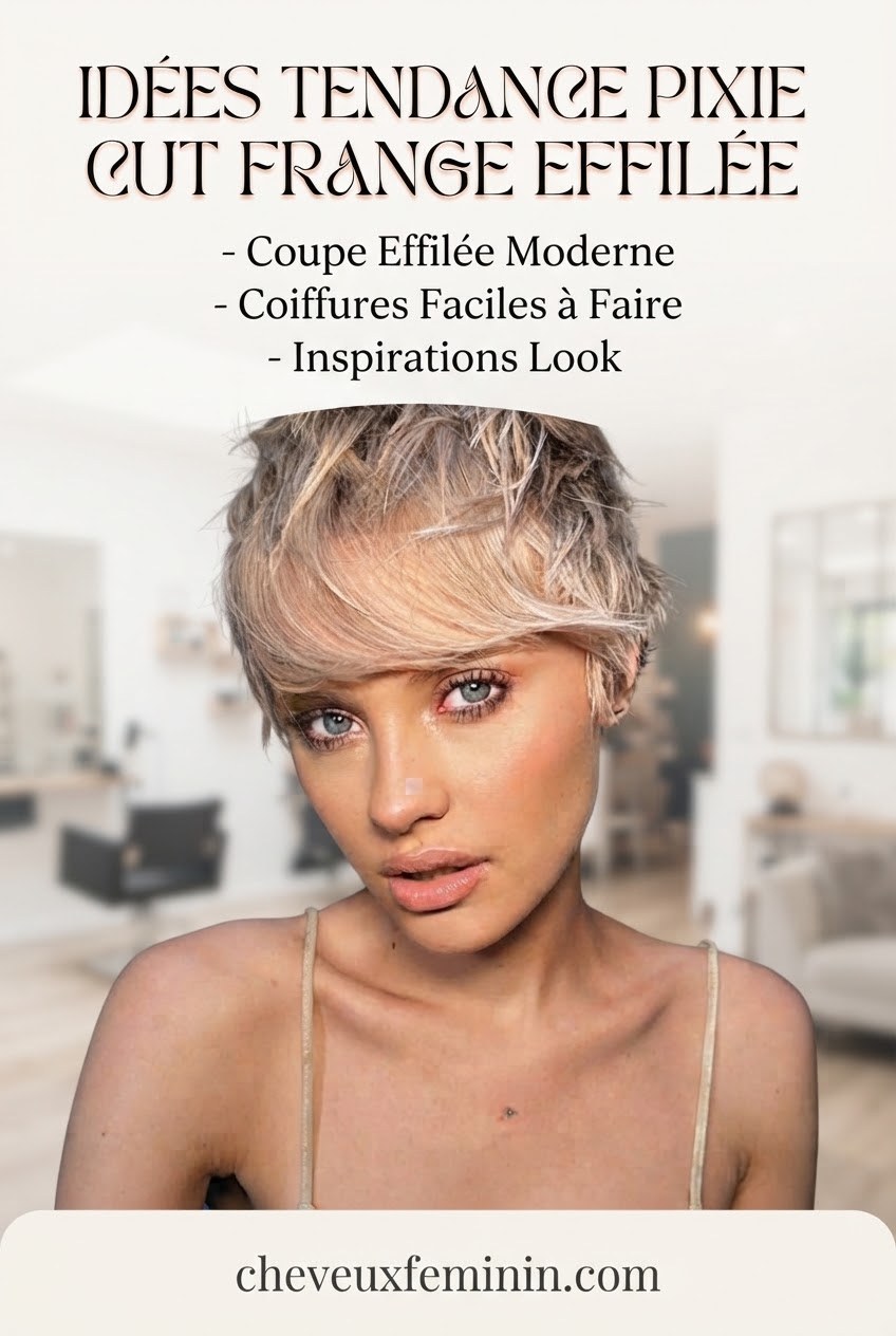 Idées Tendance Pixie Cut Frange Effilée