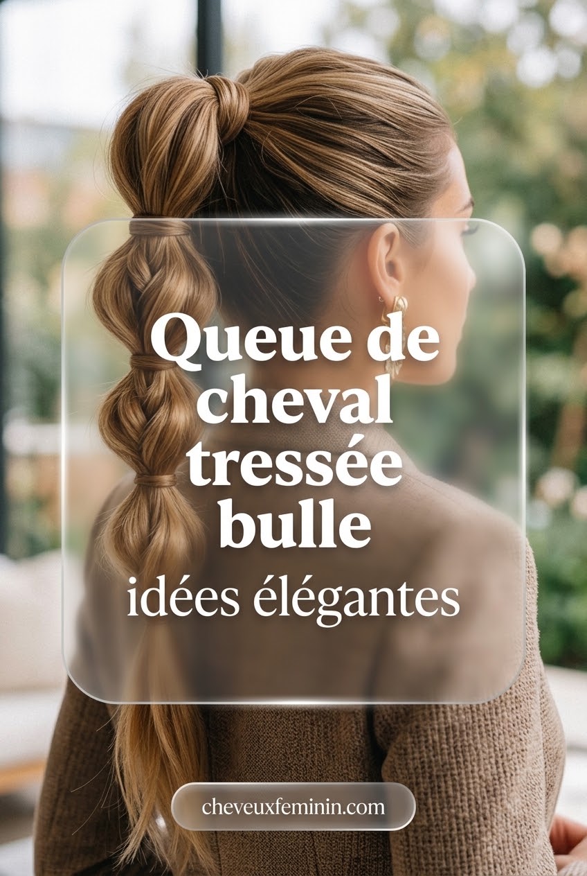 Queue de cheval tressée bulle idées élégantes