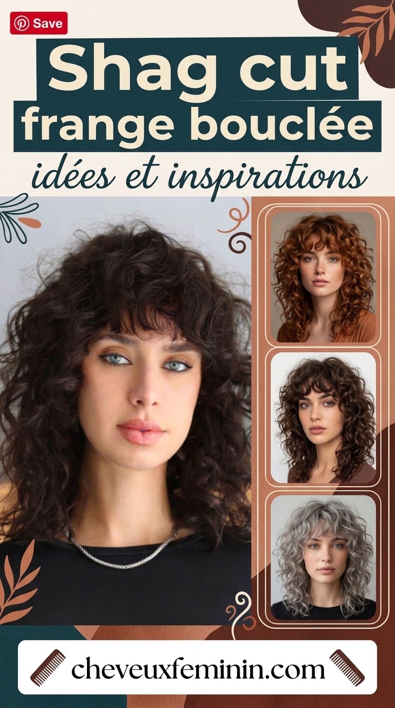 Shag cut frange bouclée idées et inspirations