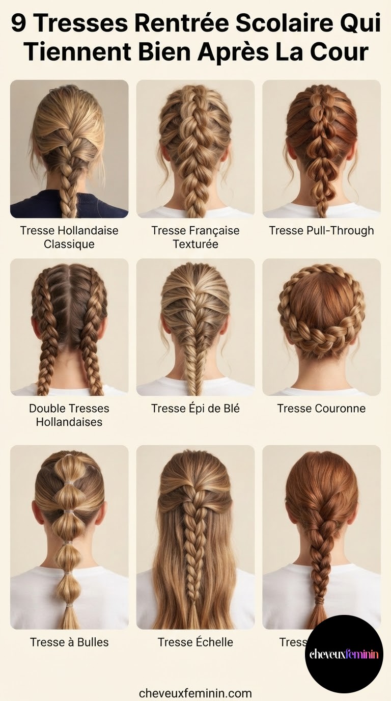 9 Tresses Rentrée Scolaire Qui Tiennent Bien Après La Cour